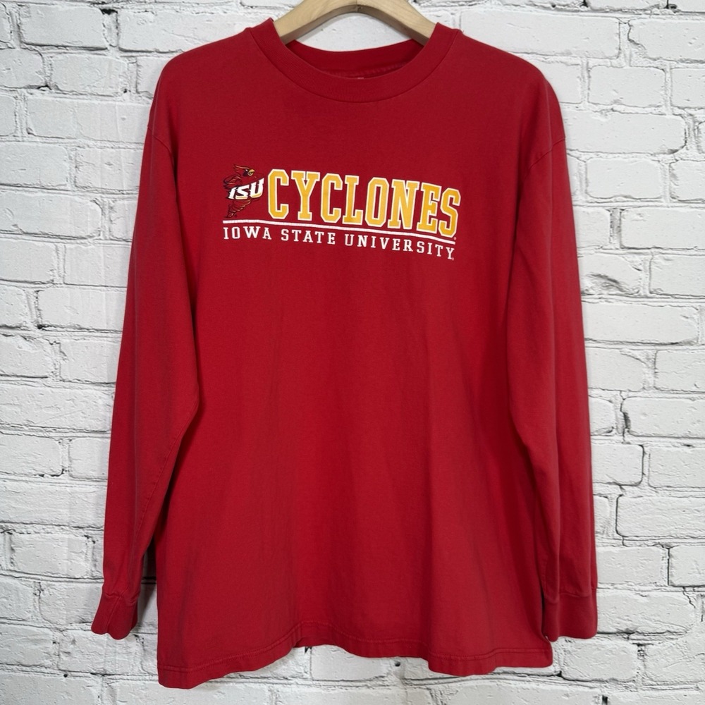 Vintage Iowa State Cyclones T Shirt Mens XL 90s Cotton Exchange Made In USA L/S